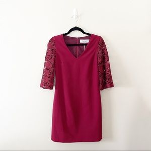 NWT Camilyn Beth Simone Lace Sleeve Dress Made in USA